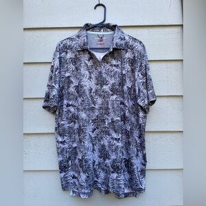 CHAPS “New with Tags” Short Sleeve Shirt, Men’s Large, White and Gray